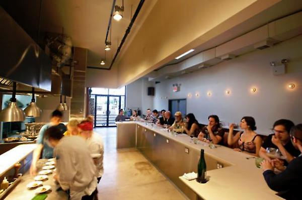 view at counter towards garden (photo: NYTimes)